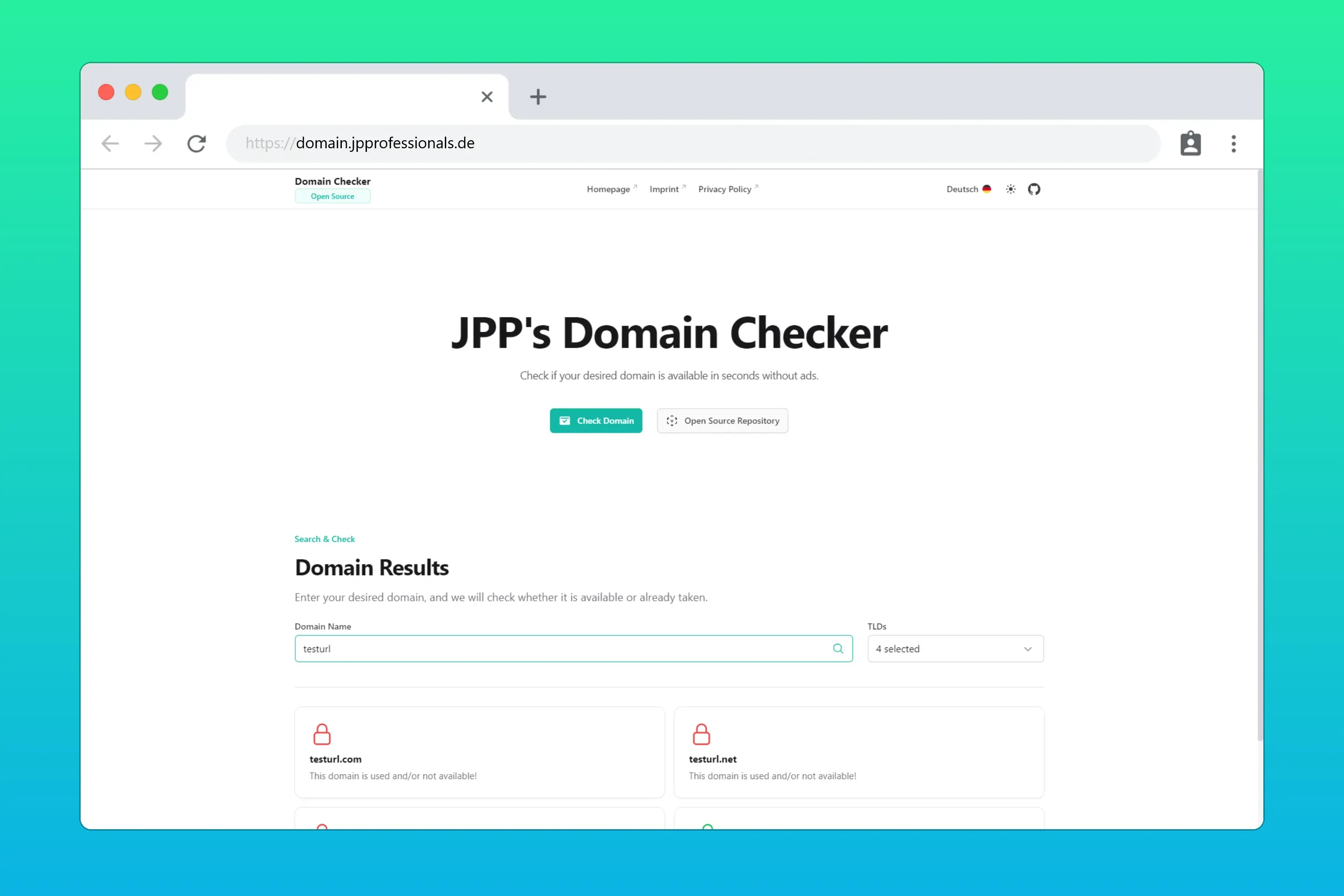 [DE] Domain Checker: Ein neues Open-Source-Tool zur Überprüfung der Verfügbarkeit von Domains